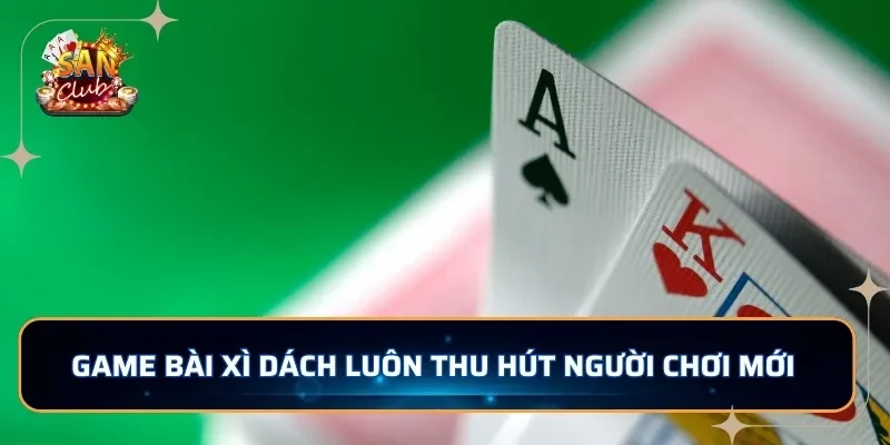 Game bài Xì Dách luôn thu hút người chơi mới 